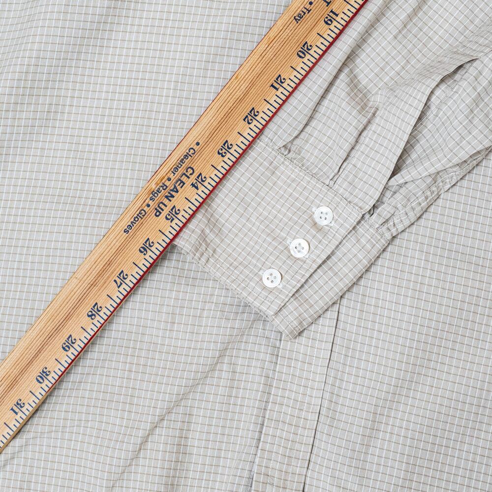 Turnbull & Asser Cotton Tan micro check Dress shirt size 16 1/2 - Picture 11 of 11